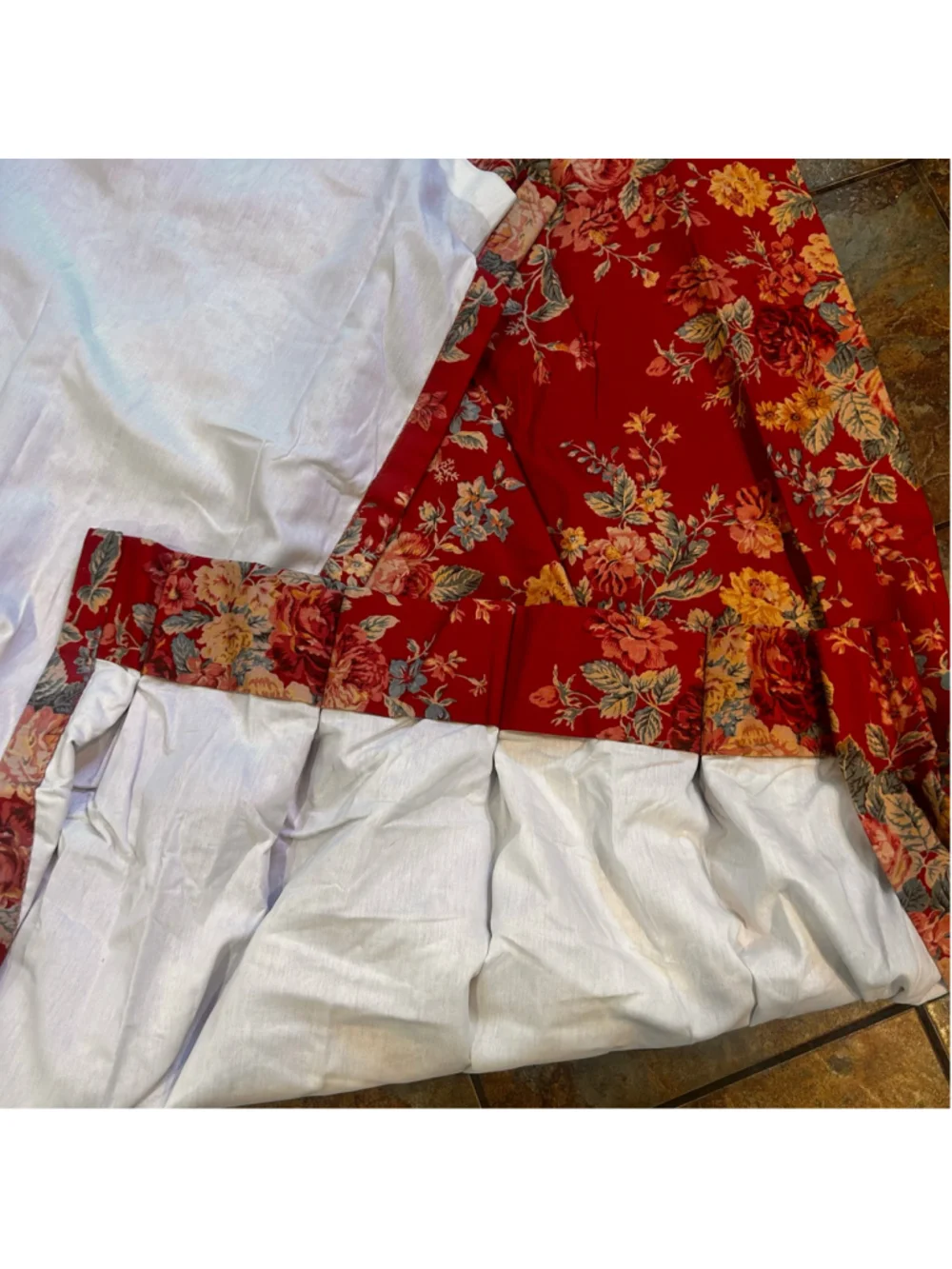 VTG Ralph Lauren Danielle Marseilles Floral Cotton Panel Curtains Set